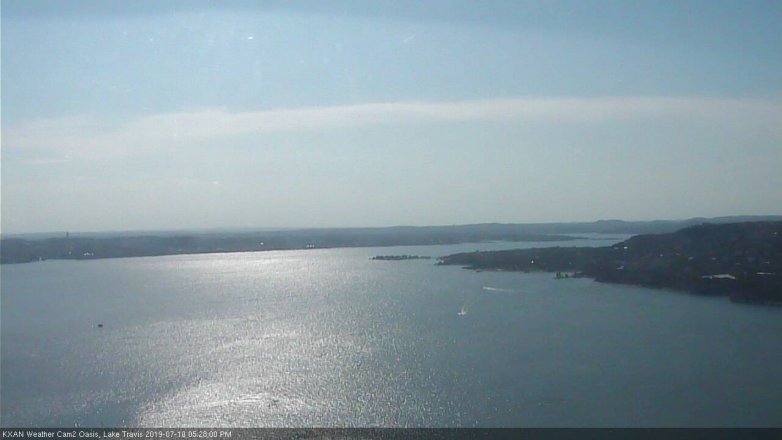 Lake Travis webcam, July 10, 2019 4:30 PM CT
