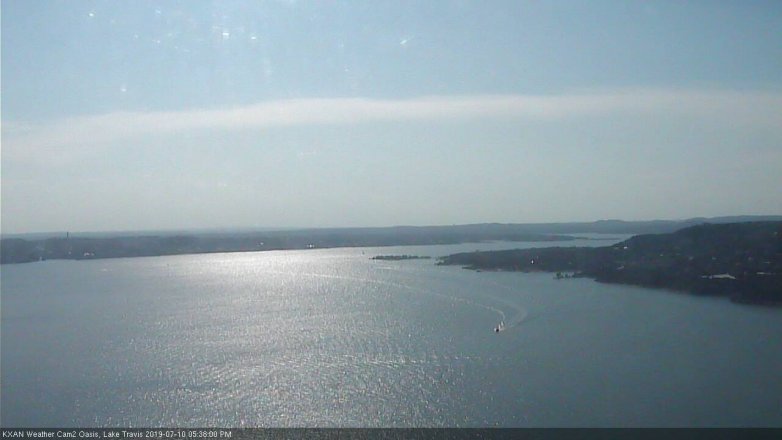 Lake Travis webcam, July 10, 2019 4:40 PM CT