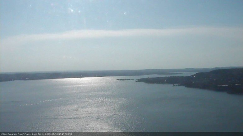 Lake Travis webcam, July 10, 2019 4:45 PM CT