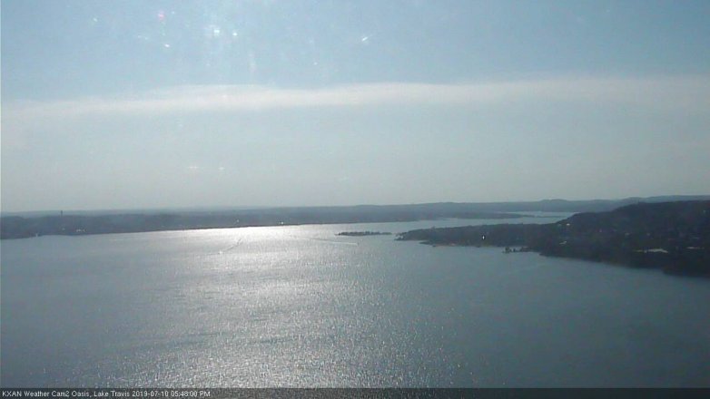 Lake Travis webcam, July 10, 2019 4:50 PM CT