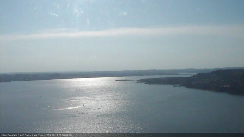 Lake Travis webcam, July 10, 2019 4:55 PM CT