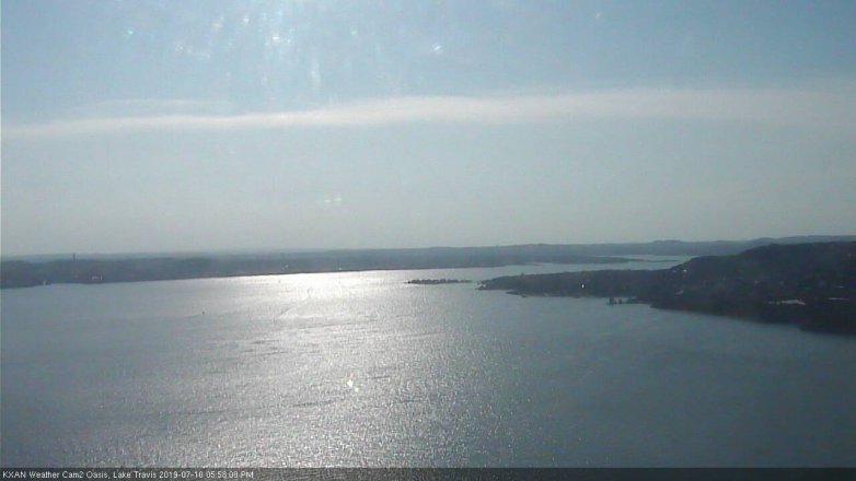 Lake Travis webcam, July 10, 2019 5:00 PM CT
