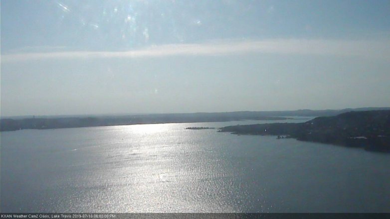 Lake Travis webcam, July 10, 2019 5:05 PM CT