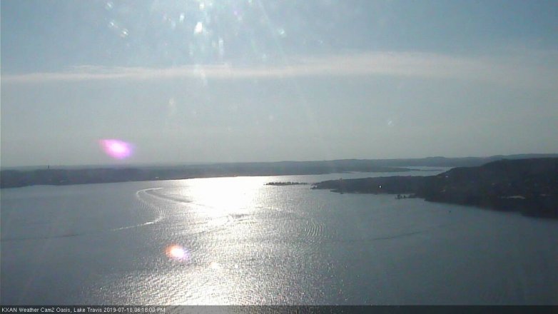 Lake Travis webcam, July 10, 2019 5:20 PM CT