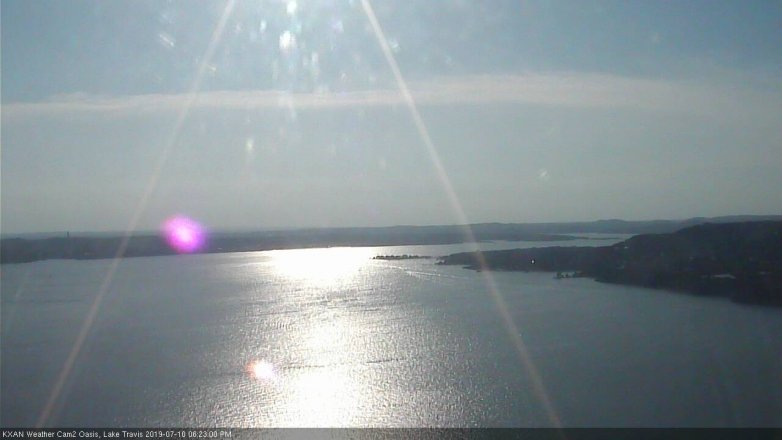 Lake Travis webcam, July 10, 2019 5:25 PM CT