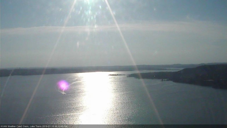 Lake Travis webcam, July 10, 2019 5:35 PM CT