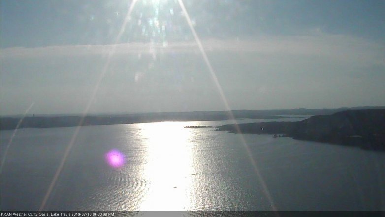 Lake Travis webcam, July 10, 2019 5:40 PM CT