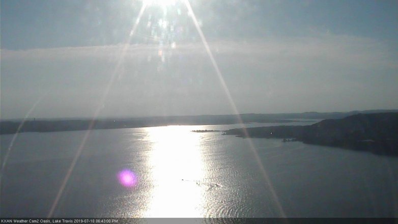 Lake Travis webcam, July 10, 2019 5:45 PM CT
