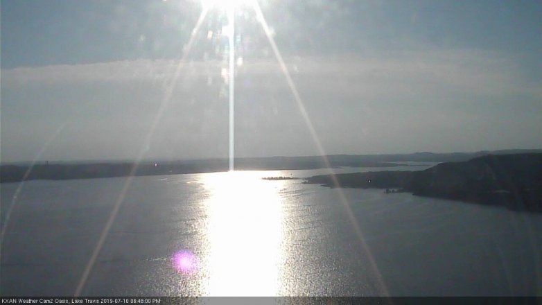 Lake Travis webcam, July 10, 2019 5:50 PM CT