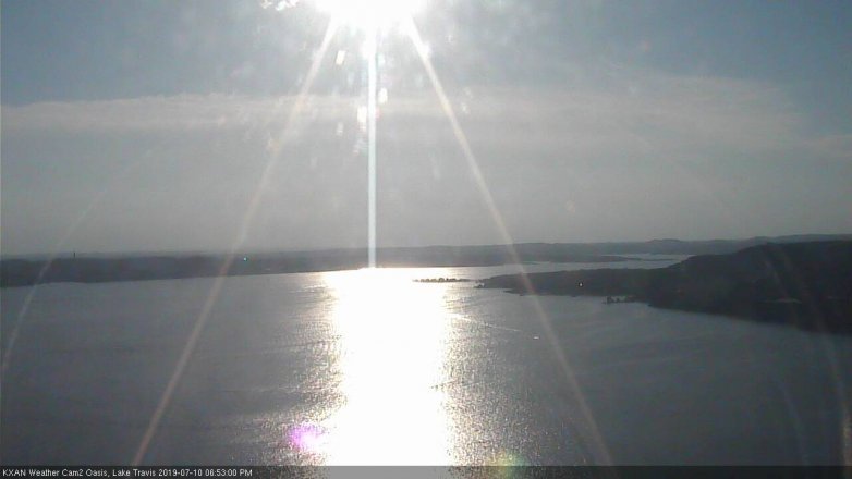 Lake Travis webcam, July 10, 2019 5:55 PM CT