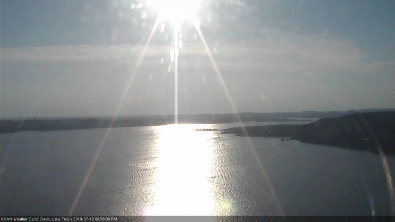 Lake Travis webcam, July 10, 2019 6:00 PM CT