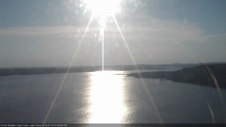 Lake Travis webcam, July 10, 2019 6:05 PM CT