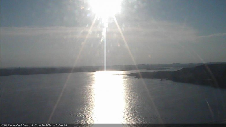 Lake Travis webcam, July 10, 2019 6:10 PM CT