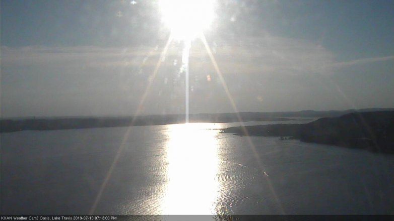 Lake Travis webcam, July 10, 2019 6:15 PM CT