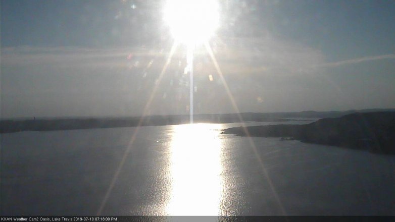Lake Travis webcam, July 10, 2019 6:20 PM CT