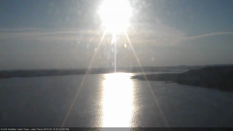 Lake Travis webcam, July 10, 2019 6:25 PM CT