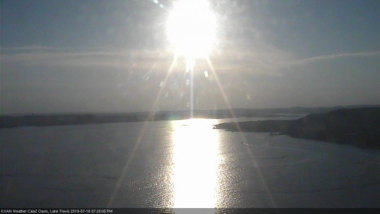 Lake Travis webcam, July 10, 2019 6:30 PM CT