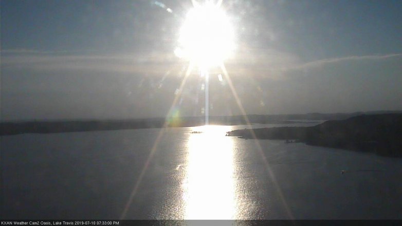 Lake Travis webcam, July 10, 2019 6:35 PM CT