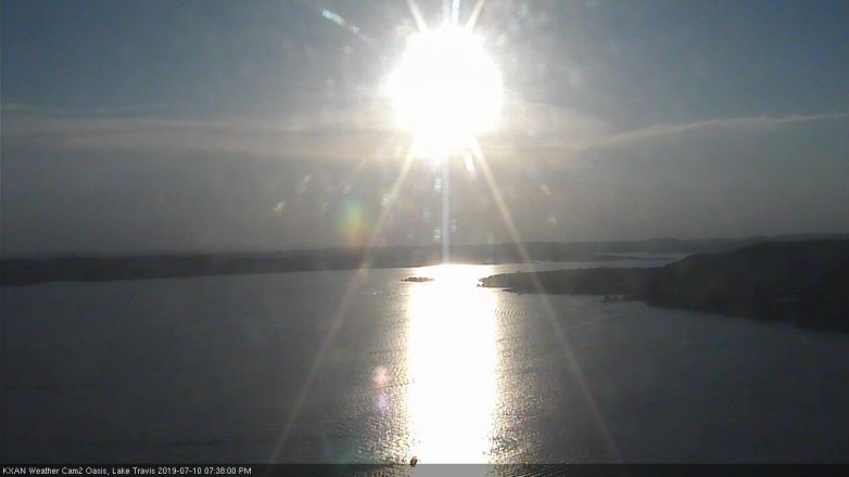Lake Travis webcam, July 10, 2019 6:40 PM CT