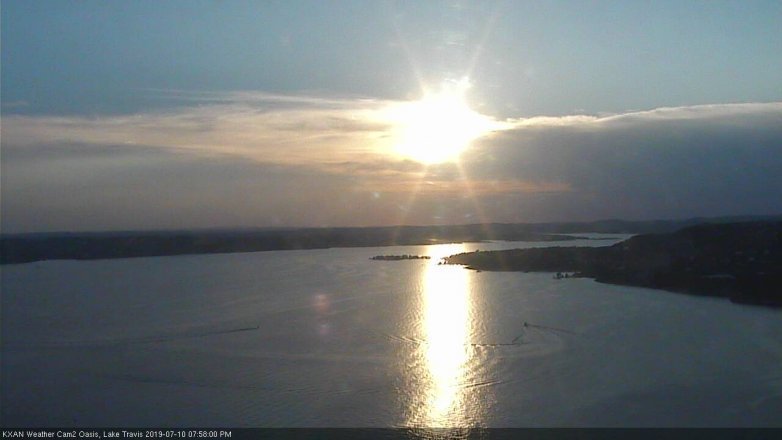 Lake Travis webcam, July 10, 2019 7:00 PM CT