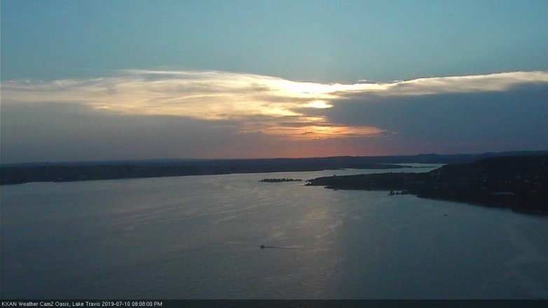 Lake Travis webcam, July 10, 2019 7:10 PM CT