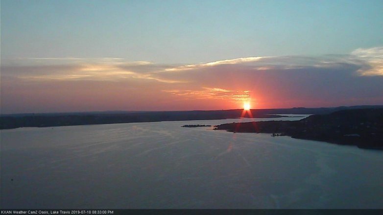 Lake Travis webcam, July 10, 2019 7:35 PM CT