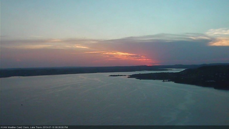 Lake Travis webcam, July 10, 2019 7:40 PM CT