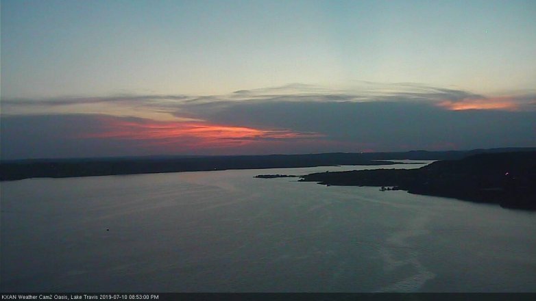 Lake Travis webcam, July 10, 2019 7:55 PM CT