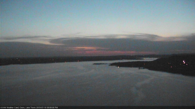 Lake Travis webcam, July 10, 2019 8:10 PM CT