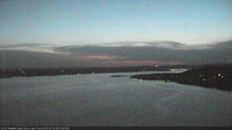 Lake Travis webcam, July 10, 2019 8:15 PM CT