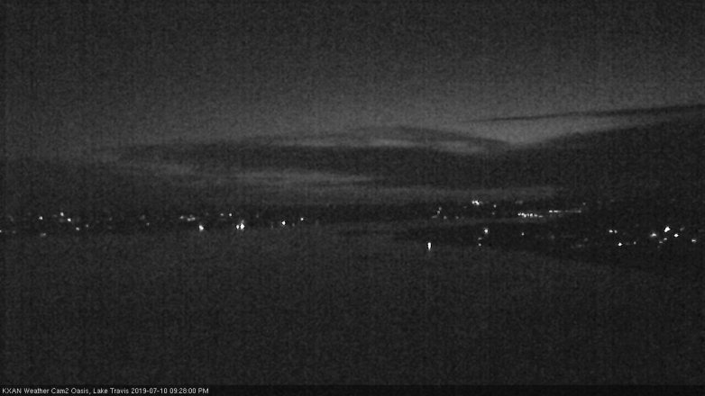 Lake Travis webcam, July 10, 2019 8:30 PM CT
