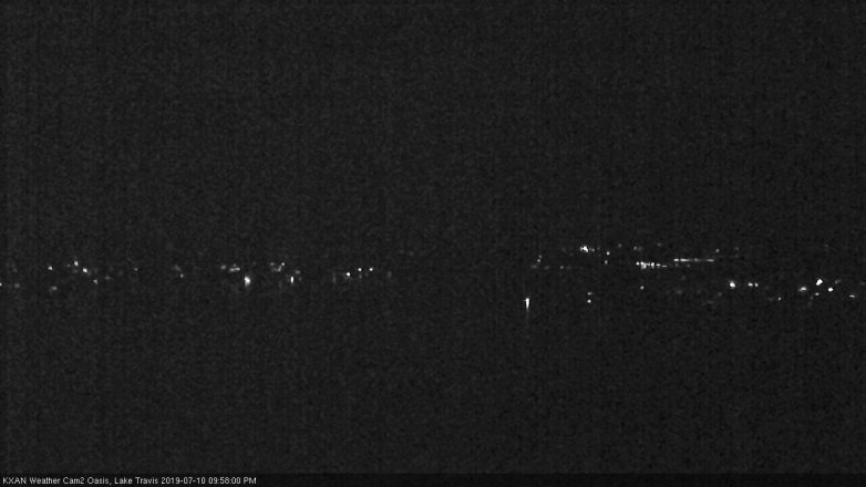 Lake Travis webcam, July 10, 2019 9:00 PM CT