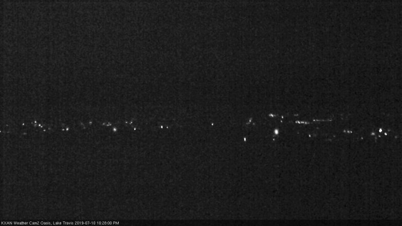 Lake Travis webcam, July 10, 2019 9:30 PM CT