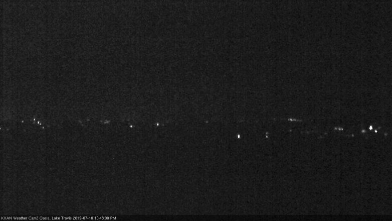 Lake Travis webcam, July 10, 2019 9:50 PM CT