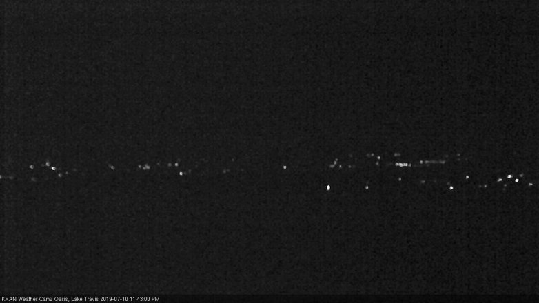 Lake Travis webcam, July 10, 2019 10:45 PM CT
