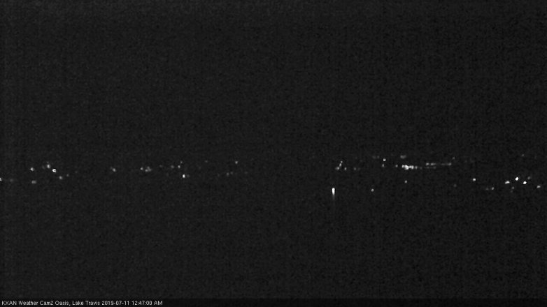 Lake Travis webcam, July 10, 2019 11:50 PM CT
