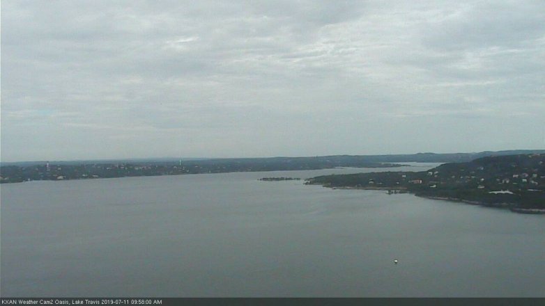 Lake Travis webcam, July 11, 2019 9:00 AM CT