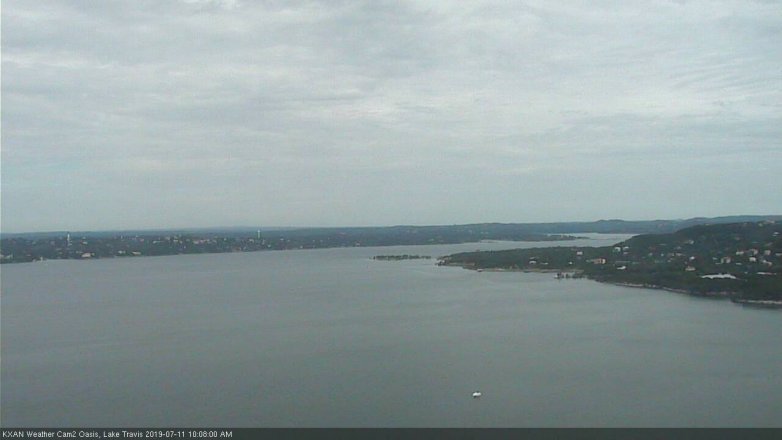 Lake Travis webcam, July 11, 2019 9:10 AM CT