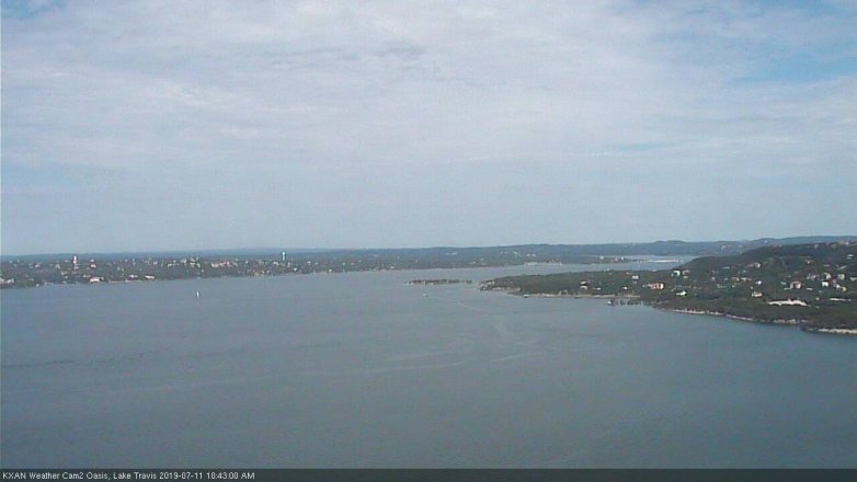 Lake Travis webcam, July 11, 2019 9:45 AM CT