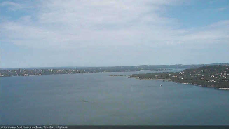 Lake Travis webcam, July 11, 2019 9:55 AM CT