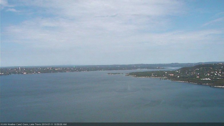 Lake Travis webcam, July 11, 2019 10:00 AM CT