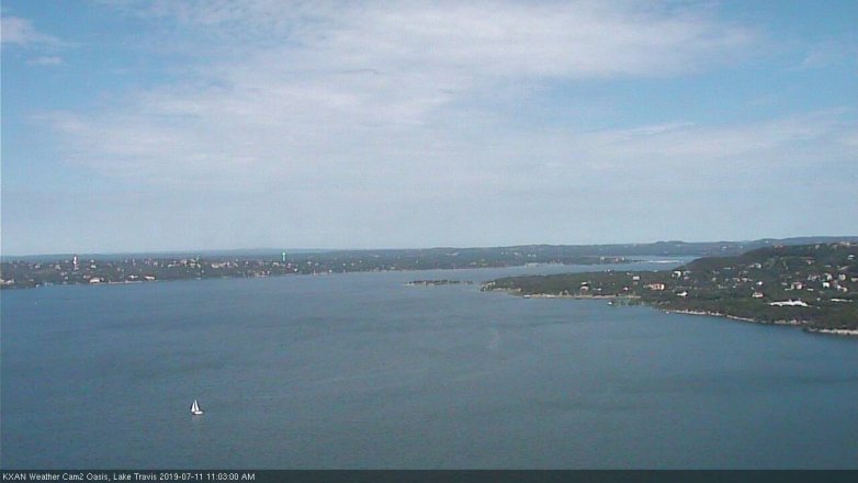 Lake Travis webcam, July 11, 2019 10:05 AM CT