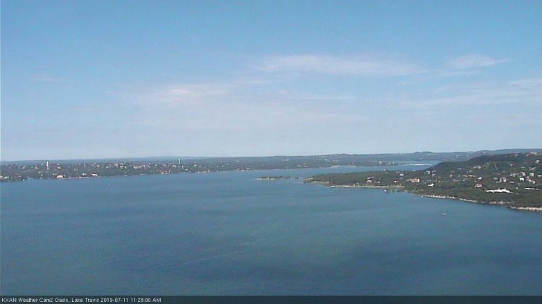 Lake Travis webcam, July 11, 2019 10:30 AM CT