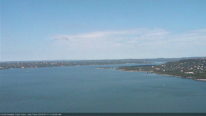 Lake Travis webcam, July 11, 2019 10:45 AM CT