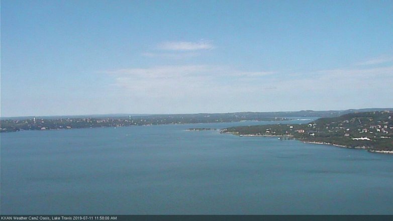 Lake Travis webcam, July 11, 2019 11:00 AM CT
