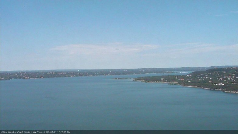 Lake Travis webcam, July 11, 2019 11:30 AM CT
