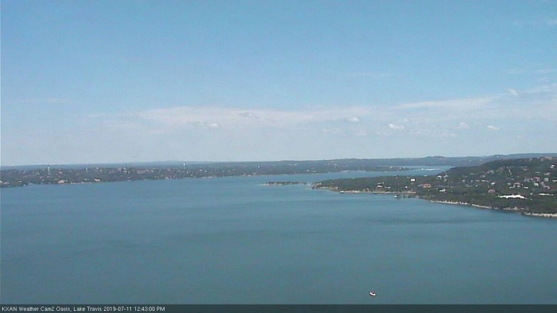Lake Travis webcam, July 11, 2019 11:45 AM CT