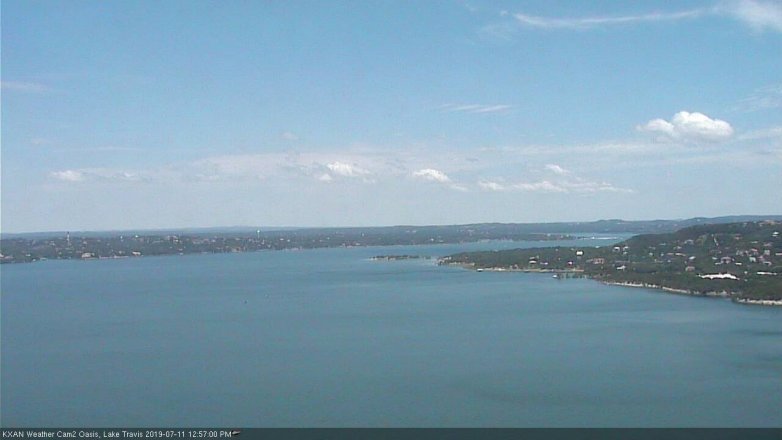 Lake Travis webcam, July 11, 2019 12:00 PM CT