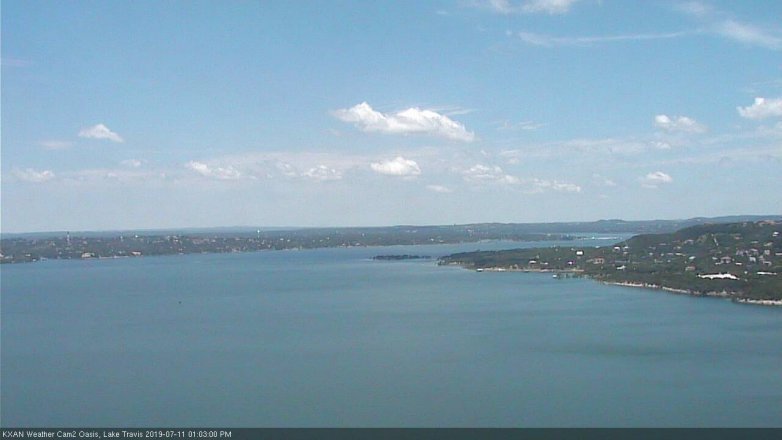 Lake Travis webcam, July 11, 2019 12:05 PM CT