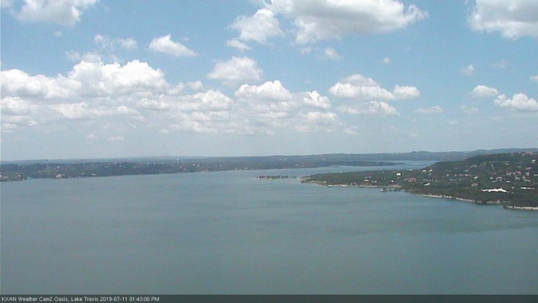 Lake Travis webcam, July 11, 2019 12:45 PM CT